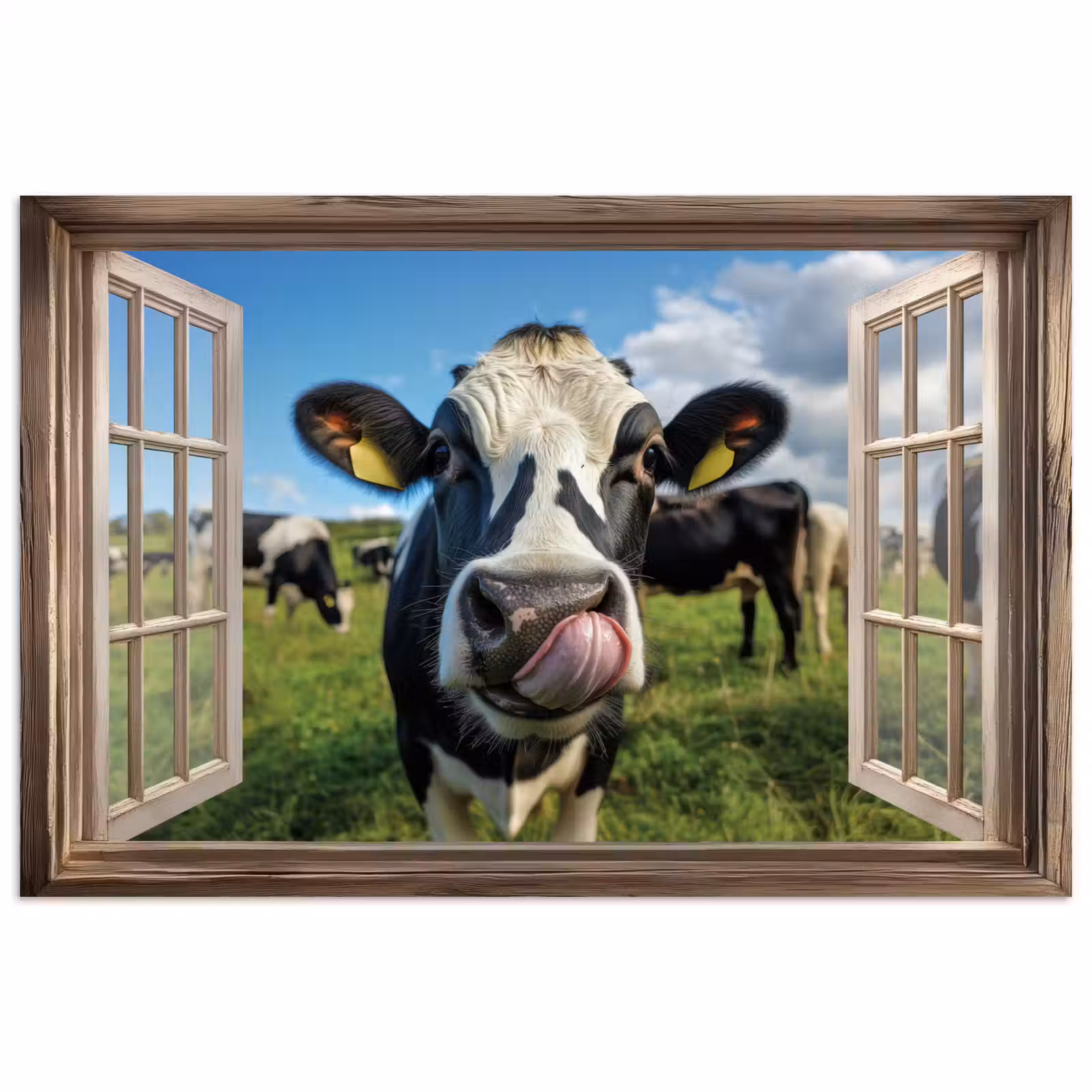 Poster - Doorkijk - Koe - Weiland - Dieren - Natuur — 1