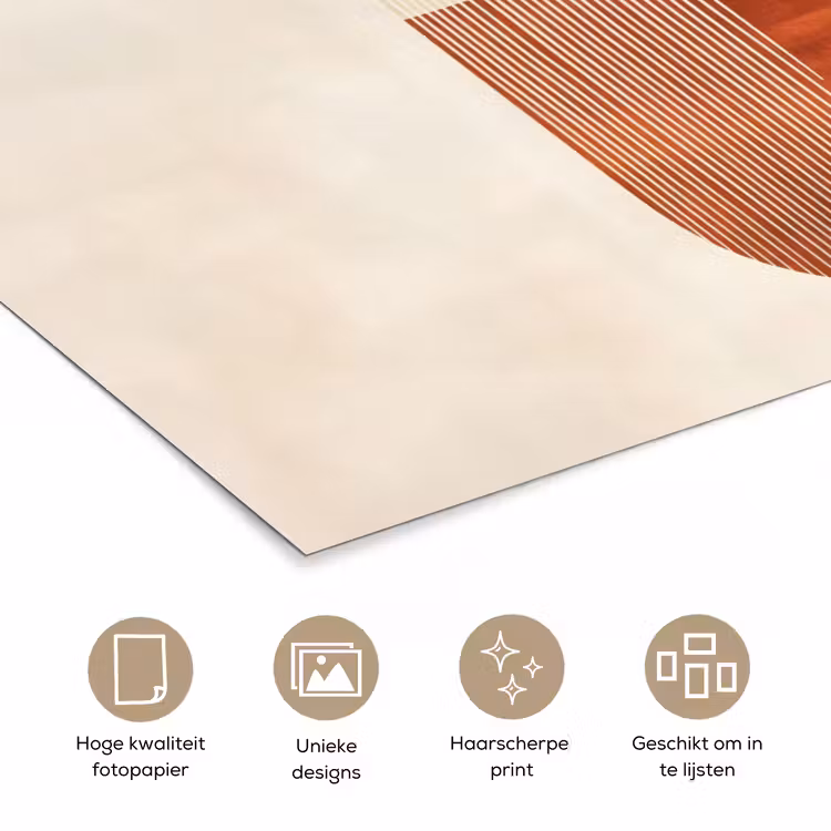 Poster - Bogen - Beige - Vormen — 5
