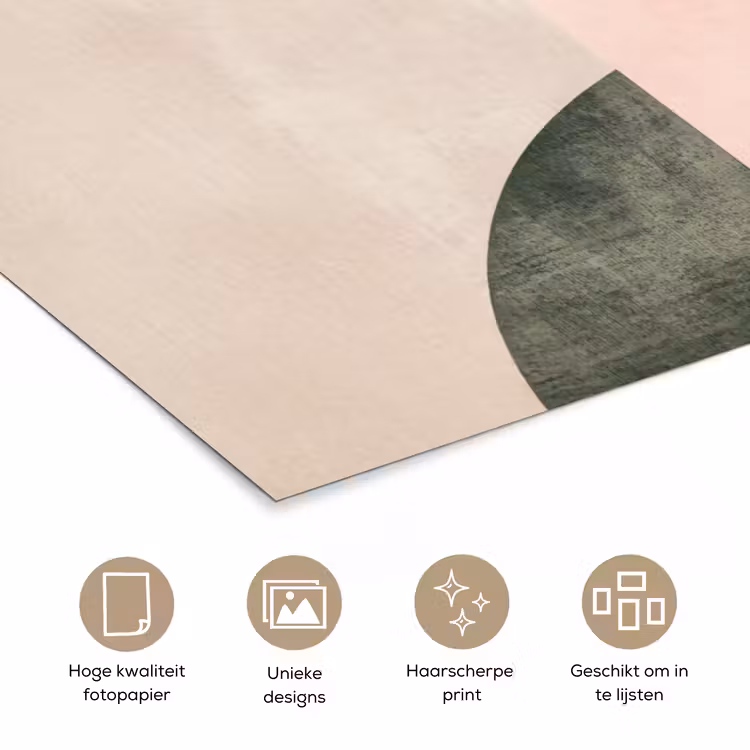 Poster - Cirkel - Abstract - Roze — 5