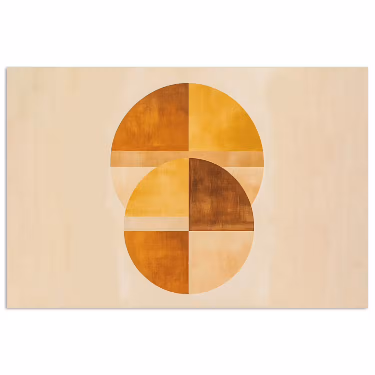 Poster - Cirkels - Geel - Minimalistisch — 1