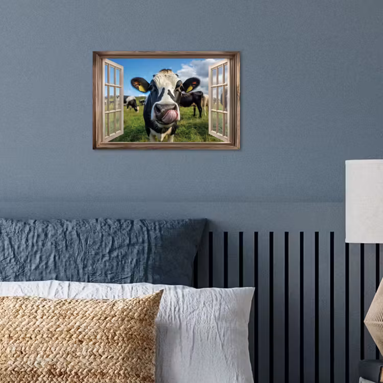 Poster - Doorkijk - Koe - Weiland - Dieren - Natuur — 3
