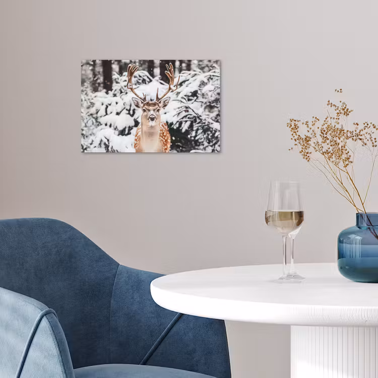 Poster - Hert - Sneeuw - Winter - Bos - Dieren — 4