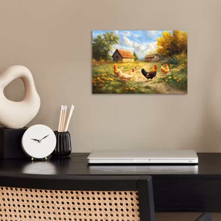 Poster - Kippen - Landelijke rust - Natuur — 2