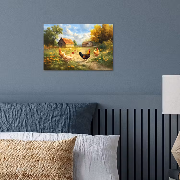 Poster - Kippen - Landelijke rust - Natuur — 3