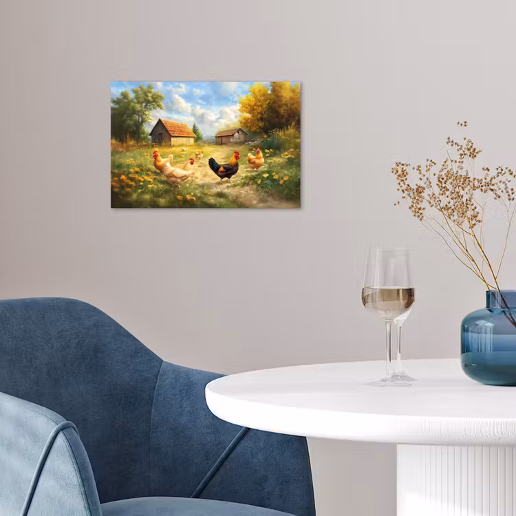 Poster - Kippen - Landelijke rust - Natuur — 4