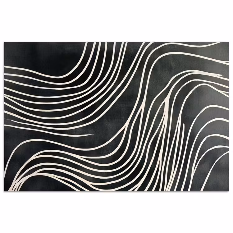 Poster - Lijnen - Patroon - Abstract - Wit — 1