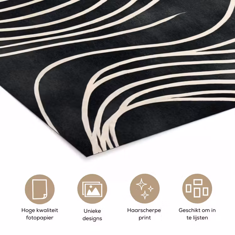 Poster - Lijnen - Patroon - Abstract - Wit — 5