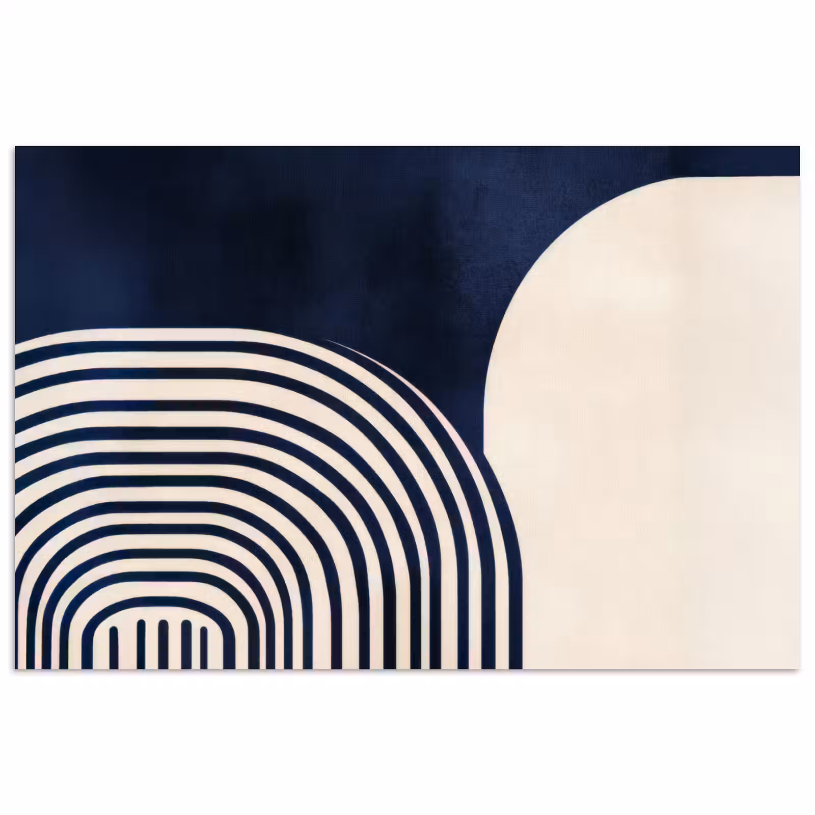 Poster - Donkerblauw - Abstract - Lijnen — 1