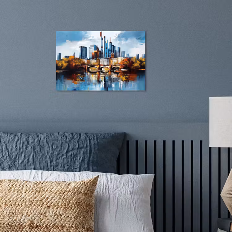 Poster - Bomen Frankfurt- Stad - Skyline - Brug — 3