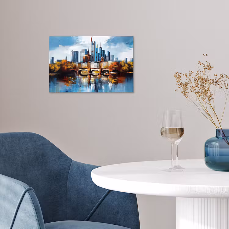 Poster - Bomen Frankfurt- Stad - Skyline - Brug — 4