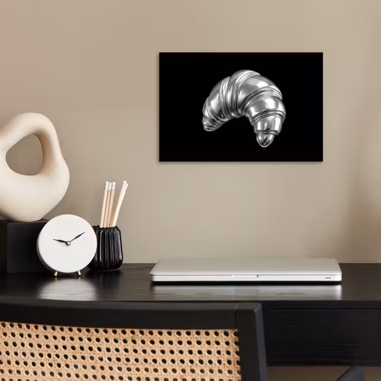 Poster - Croissant - Metaal - Zilver — 2