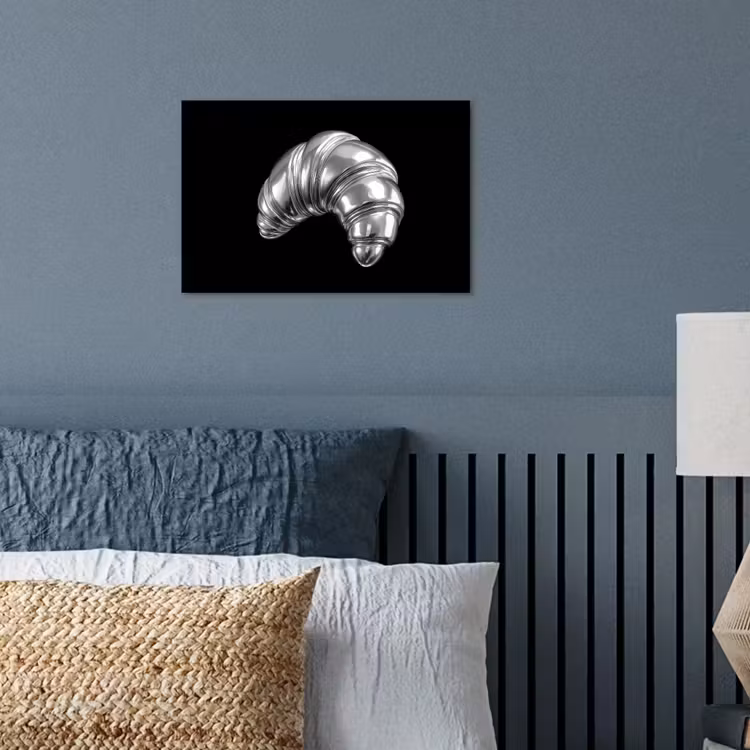 Poster - Croissant - Metaal - Zilver — 3
