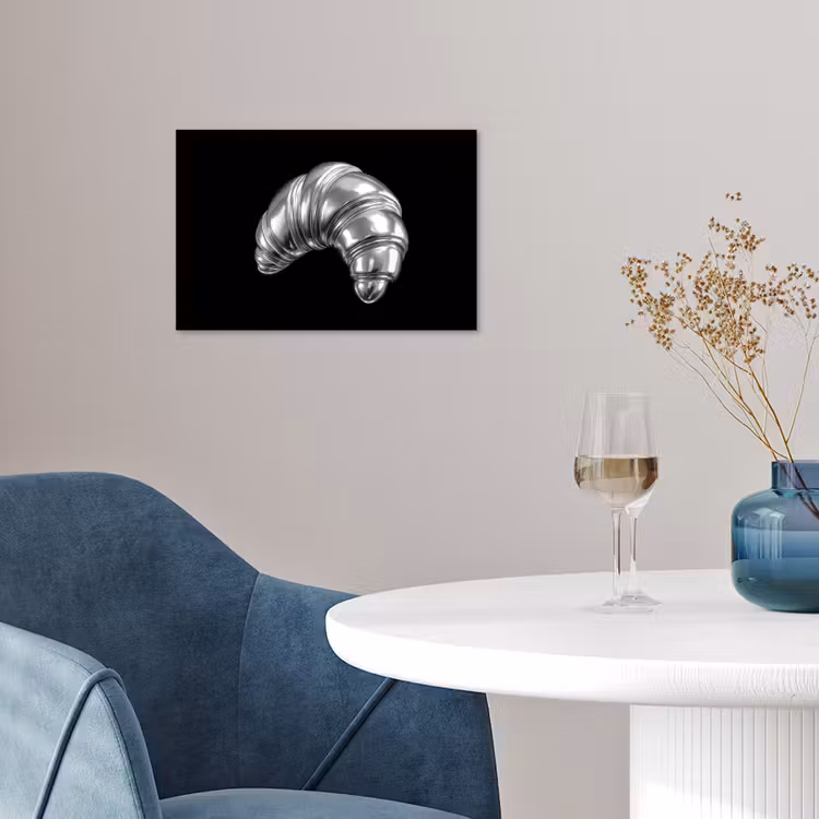 Poster - Croissant - Metaal - Zilver — 4