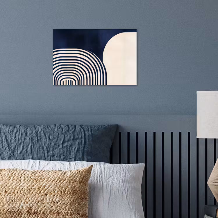 Poster - Donkerblauw - Abstract - Lijnen — 3