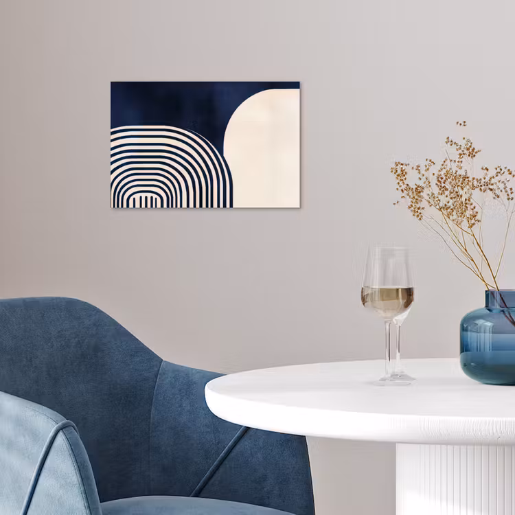 Poster - Donkerblauw - Abstract - Lijnen — 4