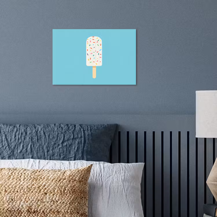 Poster - Ijsje - Stokje - Sprinkles - Lichtblauw — 3