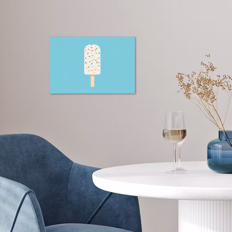 Poster - Ijsje - Stokje - Sprinkles - Lichtblauw — 4