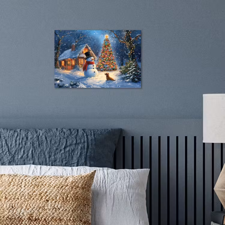 Poster - Kerstwonder - Winteravond - Kleurrijk — 3