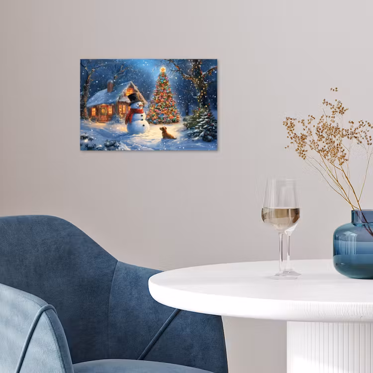 Poster - Kerstwonder - Winteravond - Kleurrijk — 4