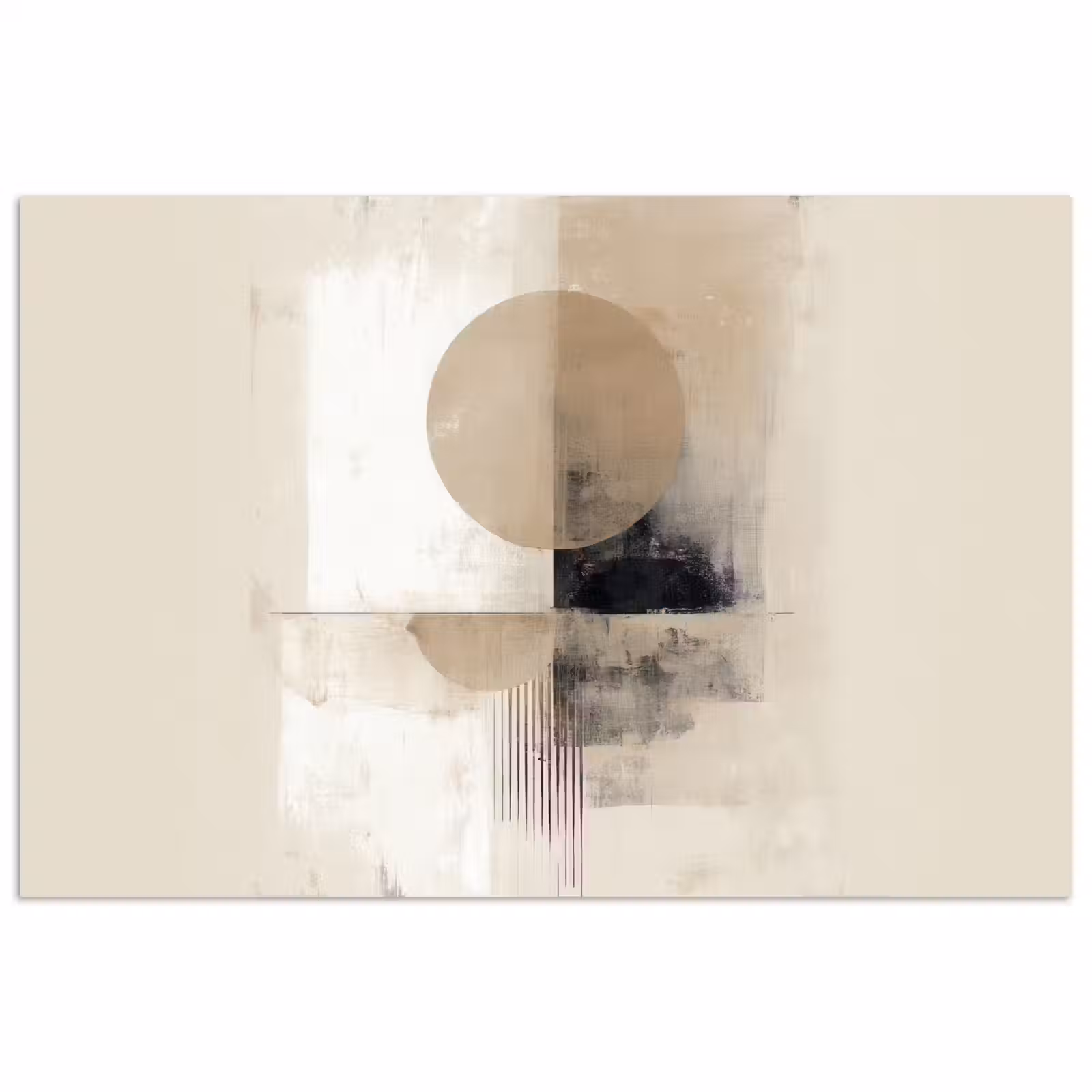 Poster - Cirkel - Compositie - Diepte - Beige — 1