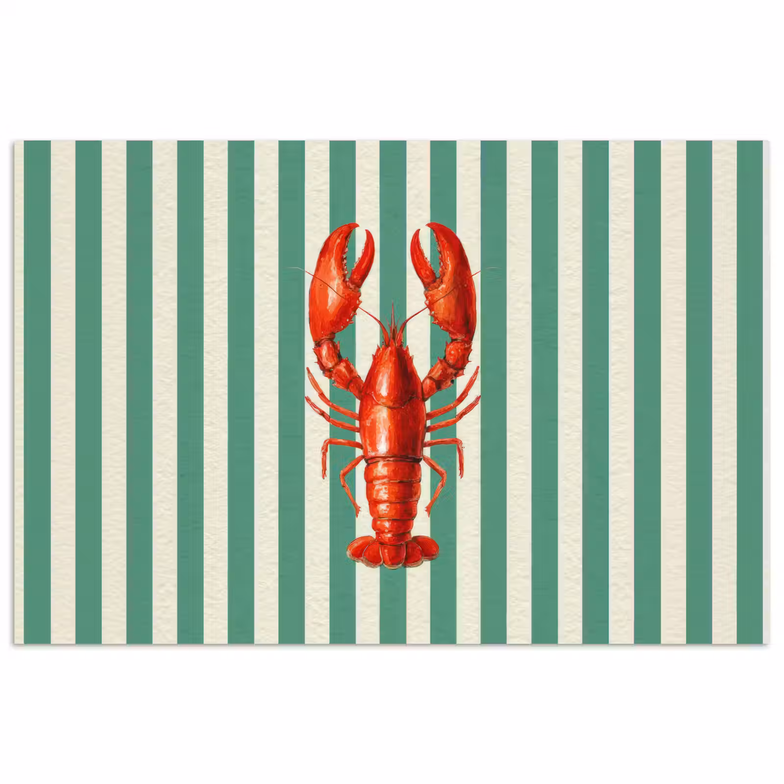 Poster - Kreeft - Strepen - Realistisch - Zomers — 1