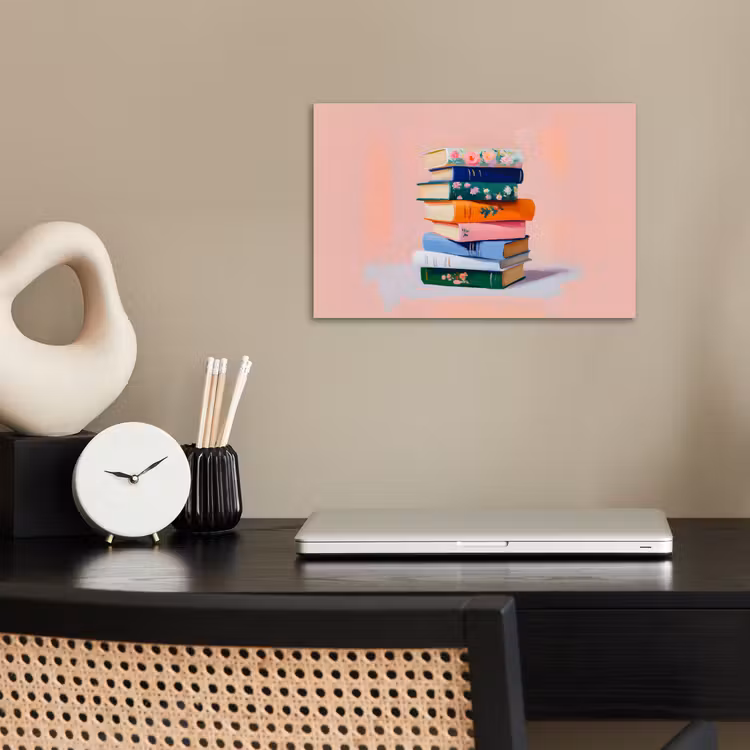 Poster - Boeken - Stapel - Kleurrijk — 2