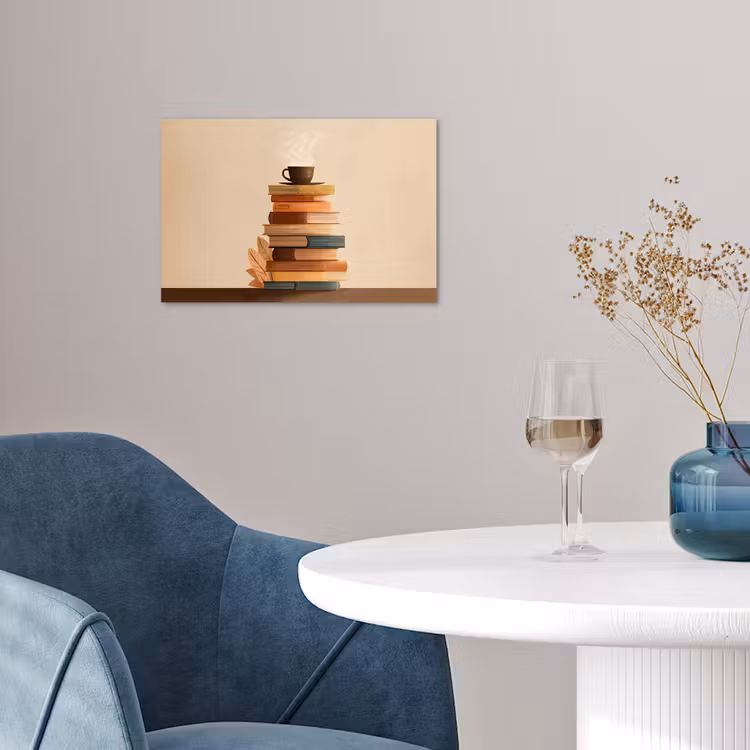 Poster - Boeken - Toren - Koffie - Beige — 4