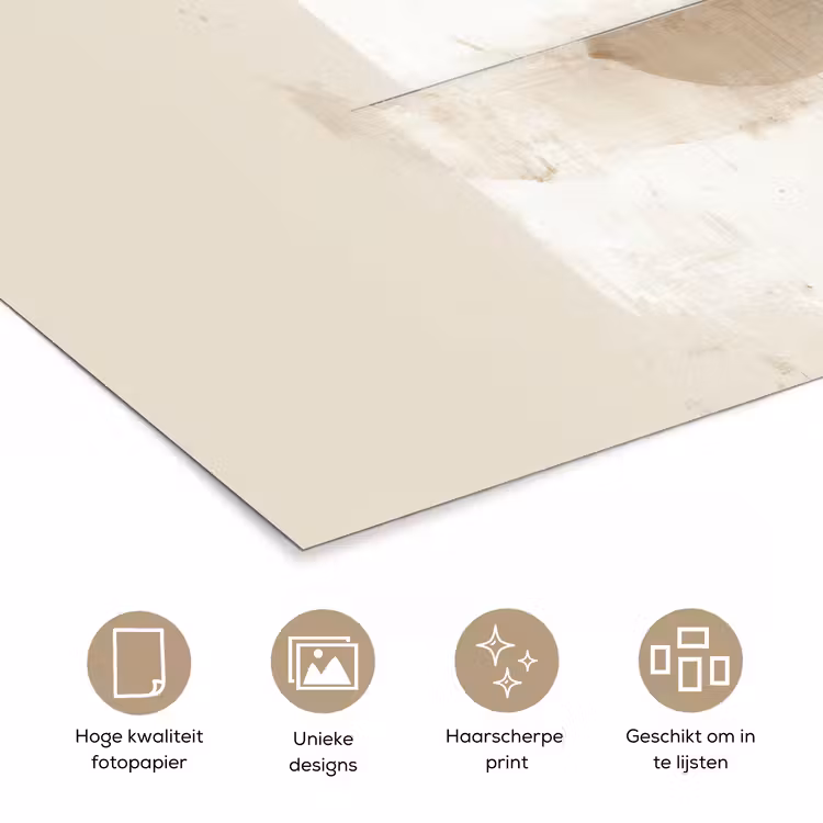 Poster - Cirkel - Compositie - Diepte - Beige — 5