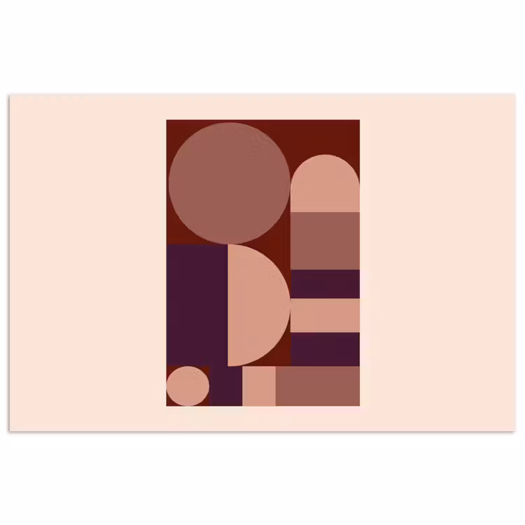 Poster - Geometrisch - Cirkels - Rood — 1