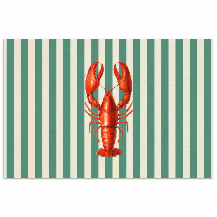Poster - Kreeft - Strepen - Realistisch - Zomers — 1