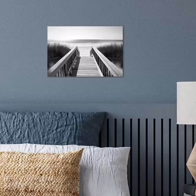 Poster - Loopbrug - Hout - Strand - Zee — 3