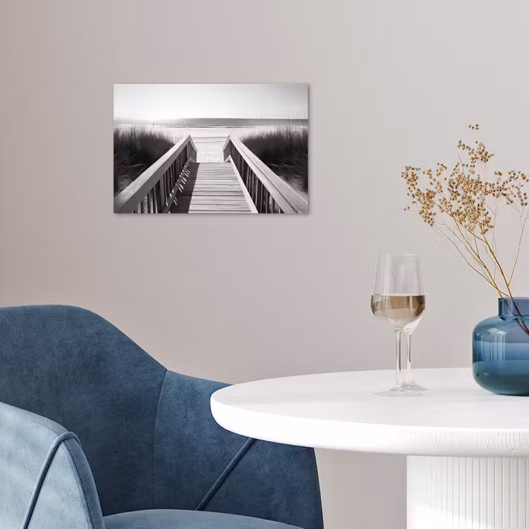 Poster - Loopbrug - Hout - Strand - Zee — 4