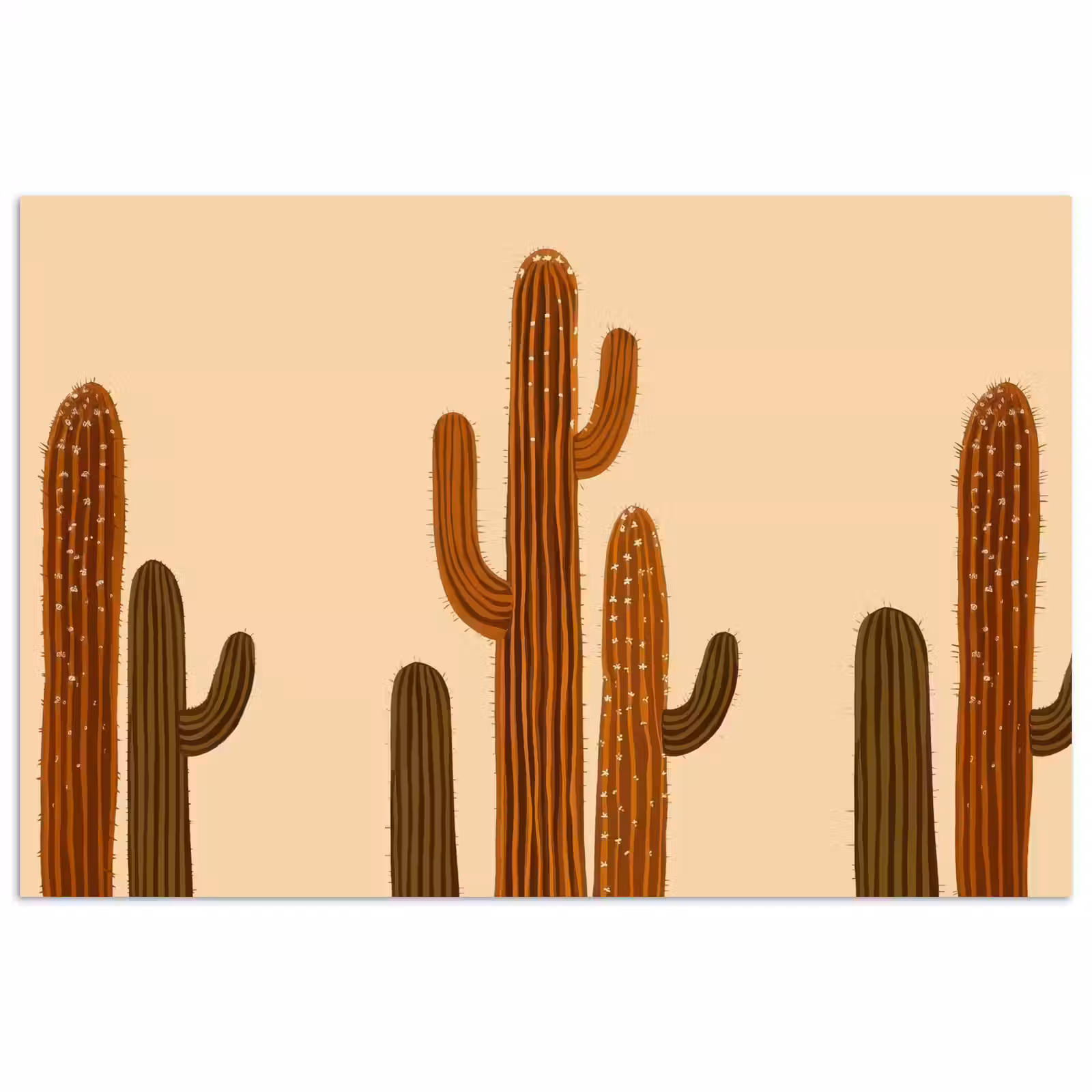Poster - Cactus - Woestijn - Zand - Bruin — 1