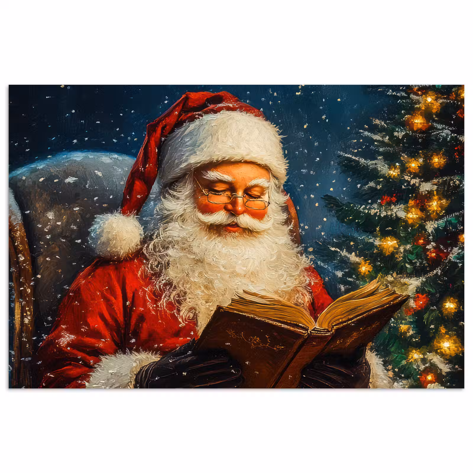 Poster - Kerstman - Kerst - Winter - Kerstboom — 1