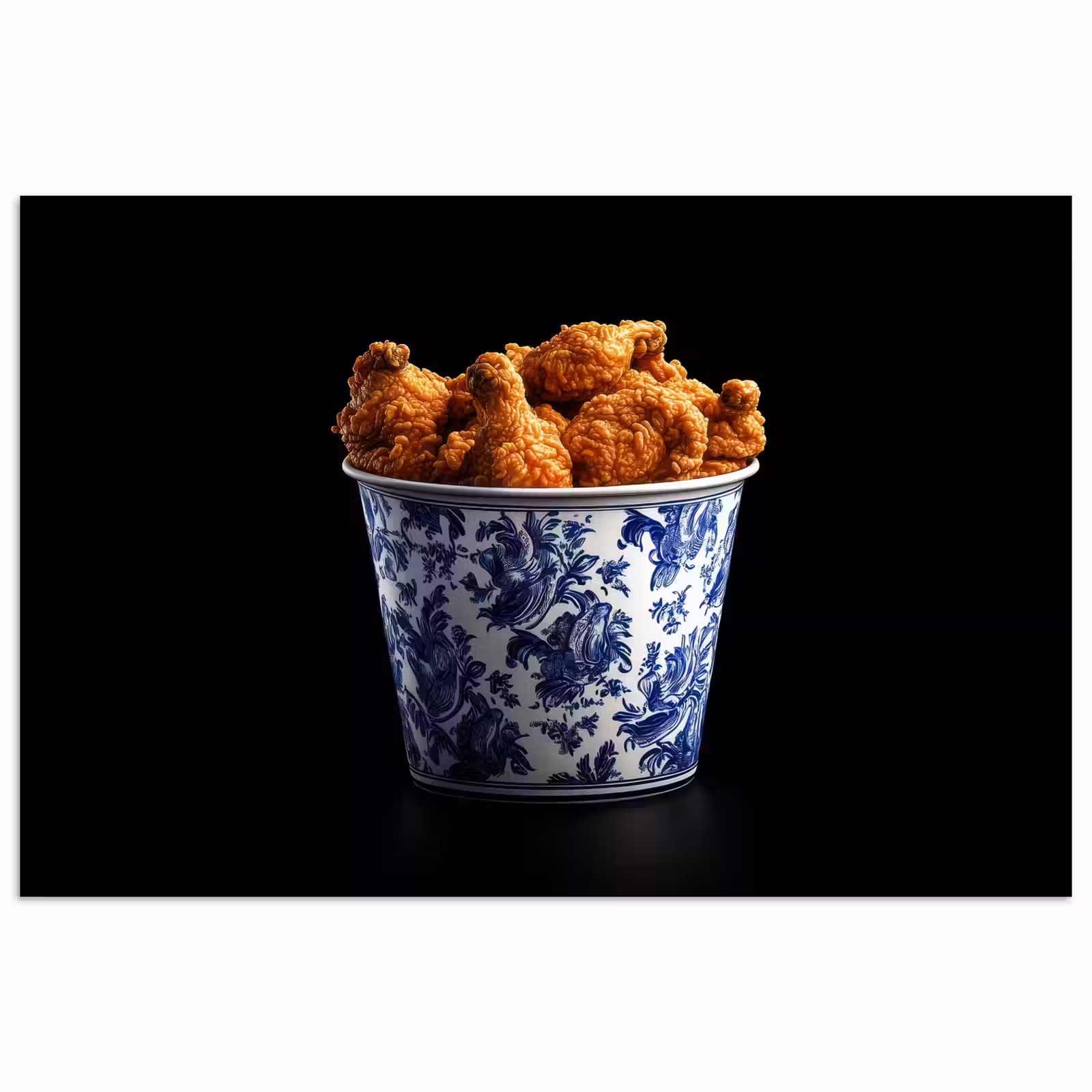 Poster - Kip - Bucket - Delfts blauw - Lekker — 1