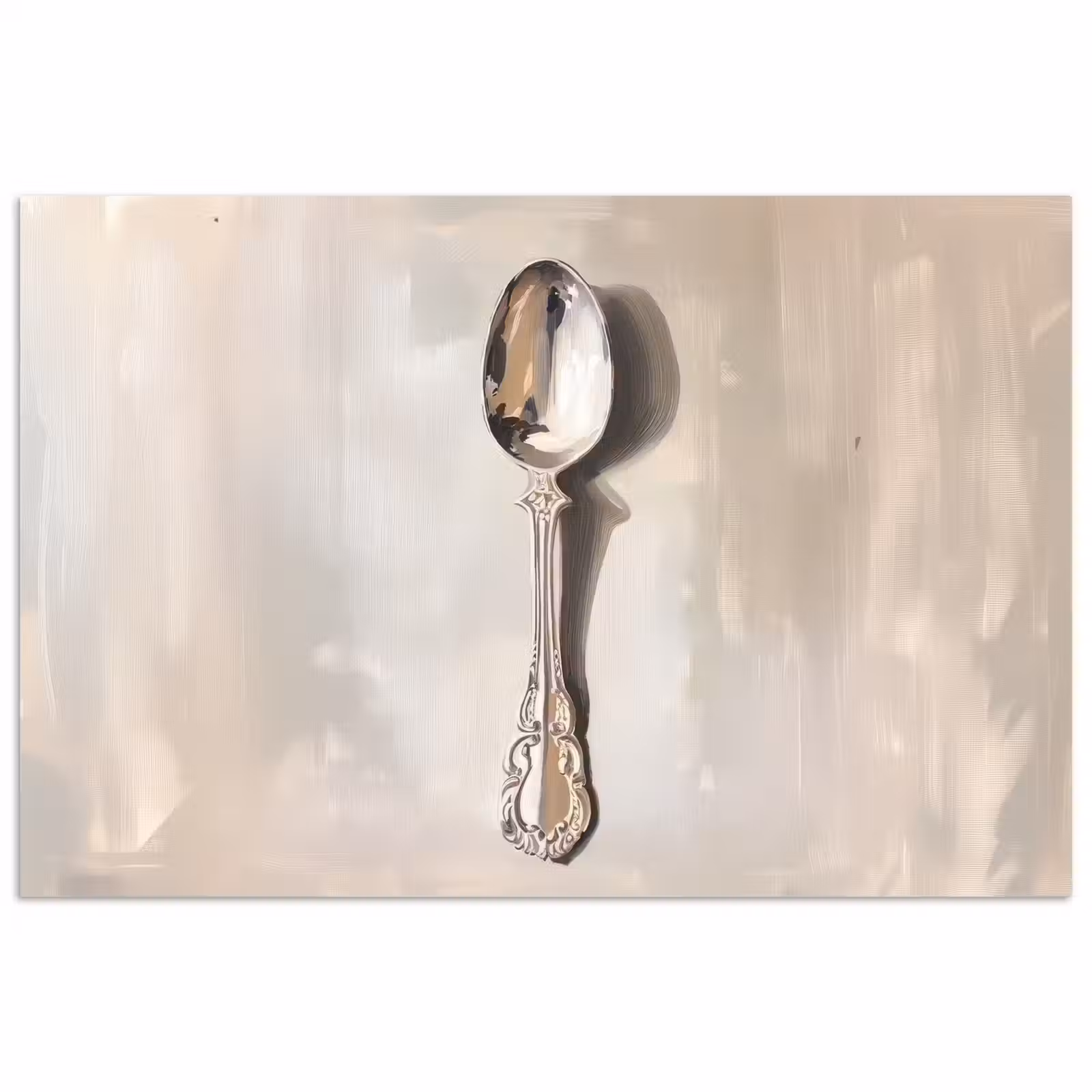 Poster - Lepel - Verf - Zilver — 1