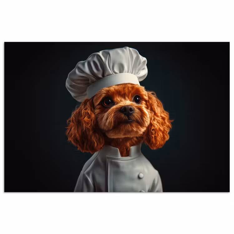 Poster - Bruin - Kok - Hondje — 1