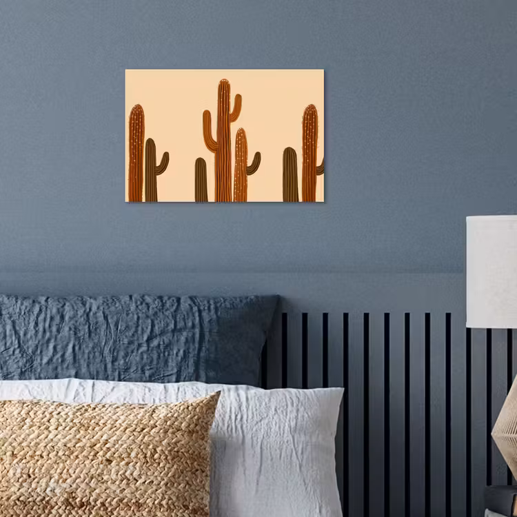 Poster - Cactus - Woestijn - Zand - Bruin — 3