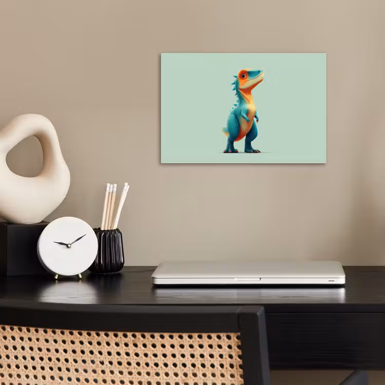 Poster - Cartoon - Dino - Oranje - Stekels — 2