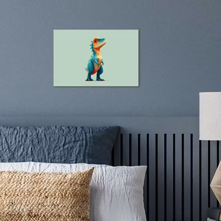 Poster - Cartoon - Dino - Oranje - Stekels — 3