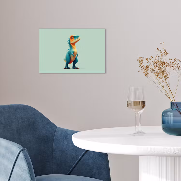 Poster - Cartoon - Dino - Oranje - Stekels — 4