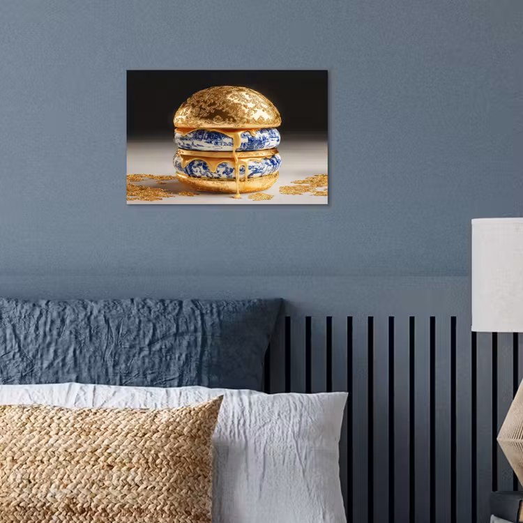 Poster - Delftsblauw - Goud - Burger — 3