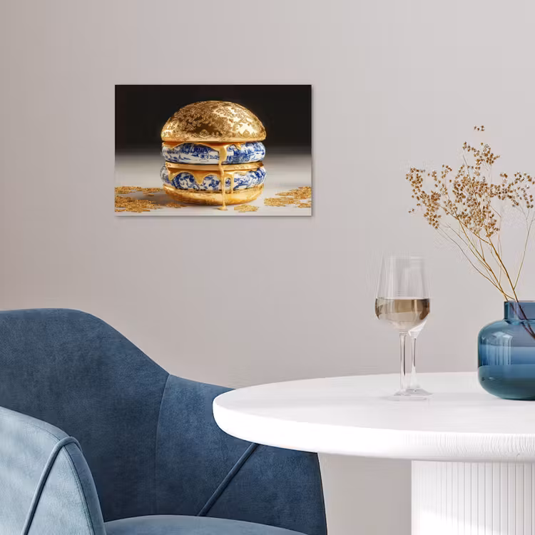 Poster - Delftsblauw - Goud - Burger — 4