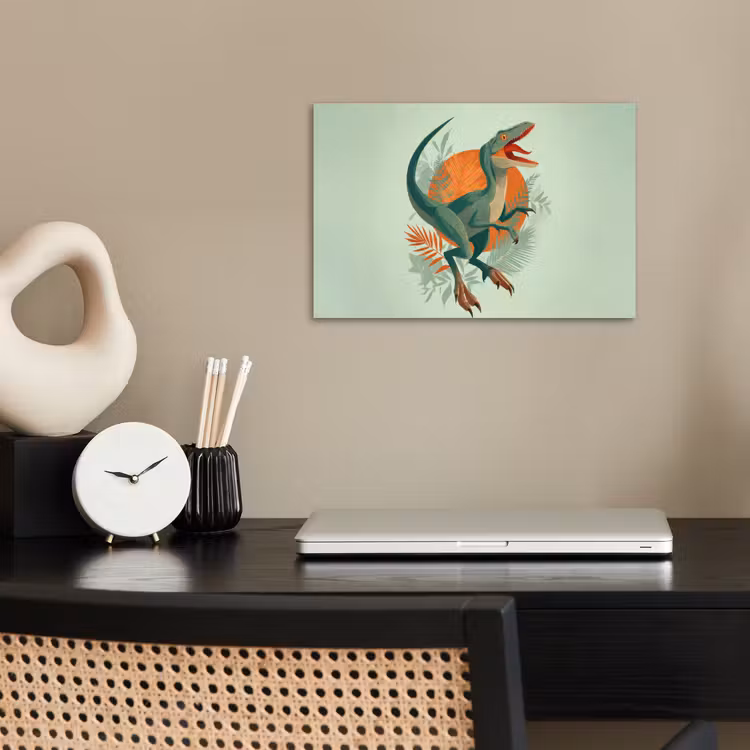 Poster - Dino - Bladeren - Grafisch - Groen — 2