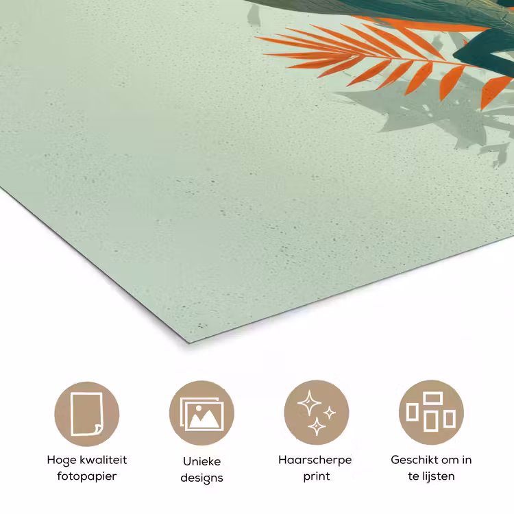 Poster - Dino - Bladeren - Grafisch - Groen — 5