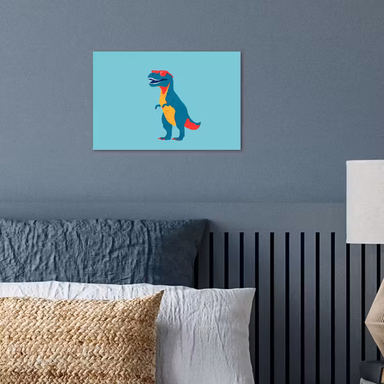 Poster - Dinosaurus - Blauw - Zonnebril — 3
