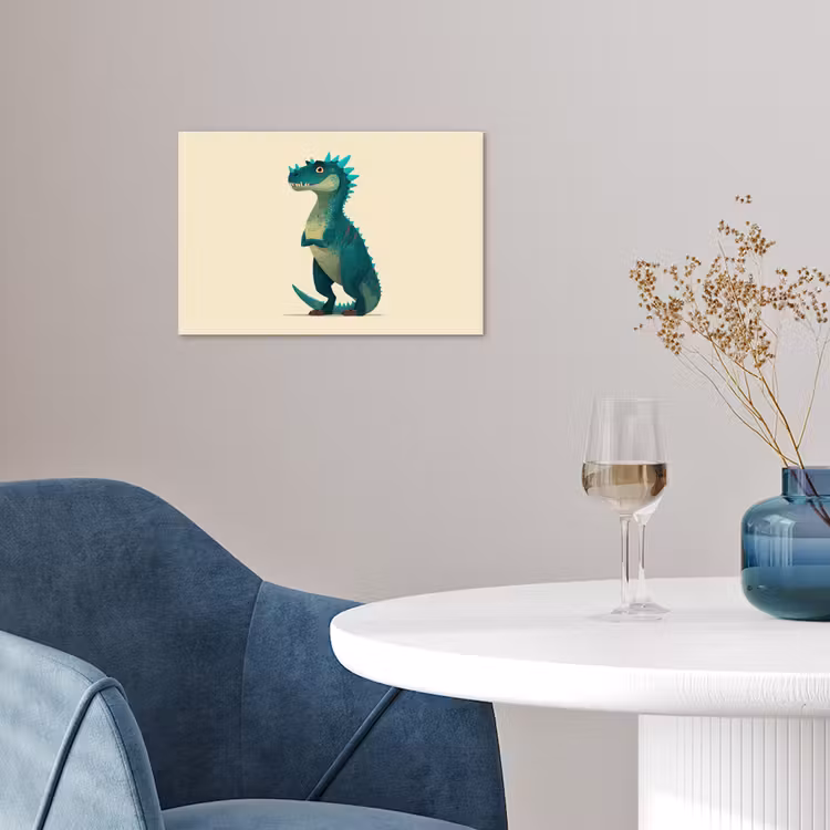 Poster - Dinosaurus - Turquoise - Stekels — 4
