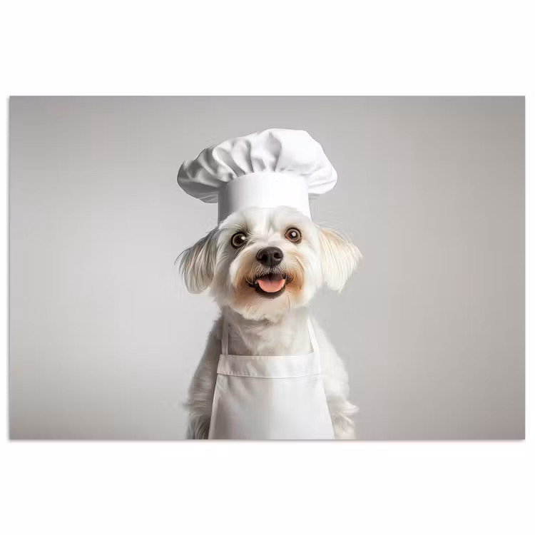 Poster - Hond - Wit - Kok — 1