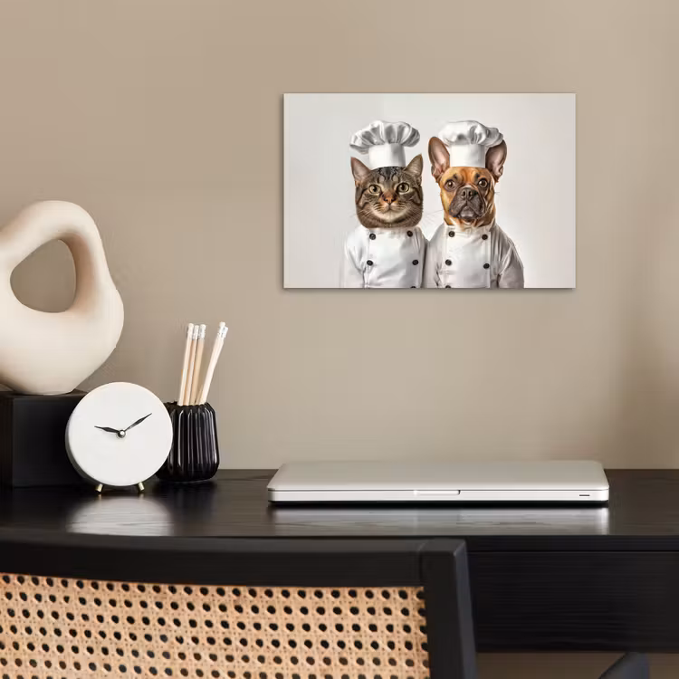 Poster - Kat - Hond - Kokskleding — 2