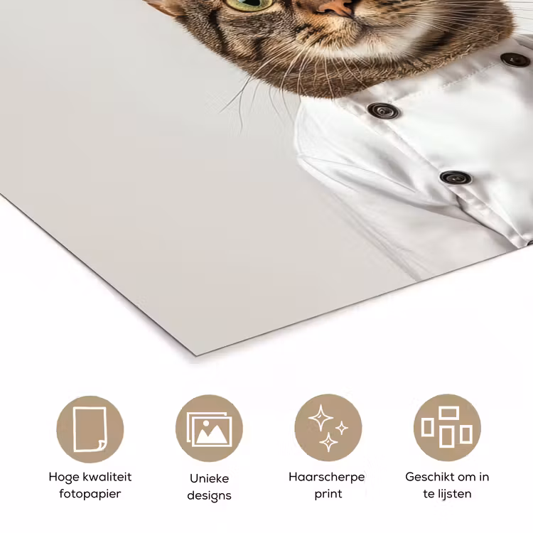 Poster - Kat - Hond - Kokskleding — 5